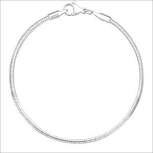 925 Sterling Silver Charm Bracelet Snake Chain Dainty Jewelry Gift